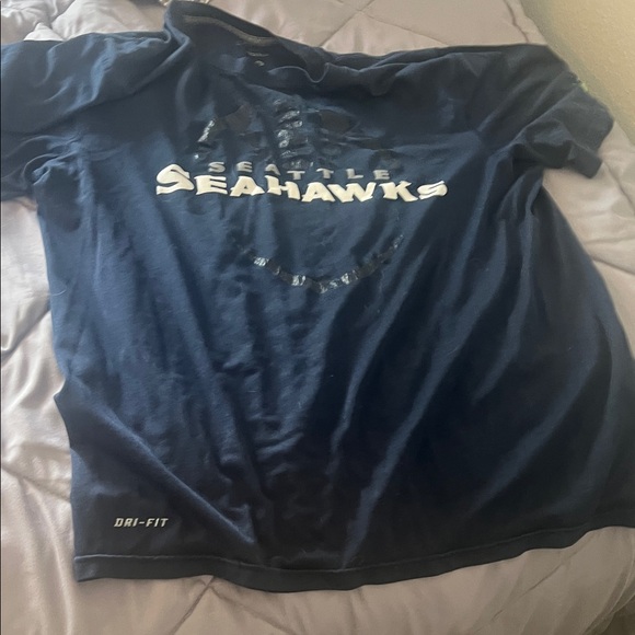 Nike Tops - Nike Navy Blue Seattle Seahawks Dri-FIT Tee